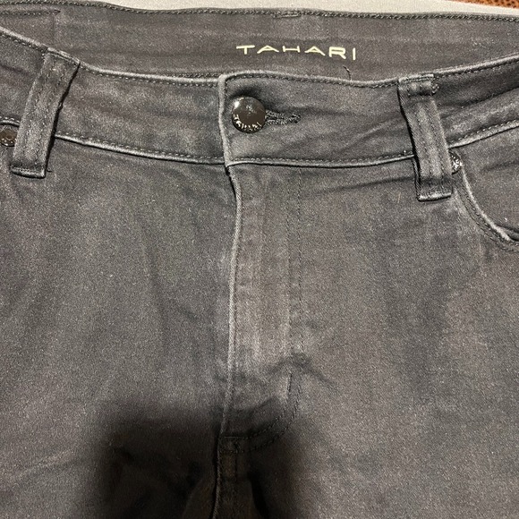Tahari Pants Comfort Waist Black Skinny Jeans Women's Size 12 rn# 112628 - Picture 2 of 5